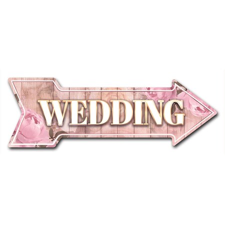 Signmission Wedding Arrow Decal Funny Home Decor 36in Wide D-A-12-999550